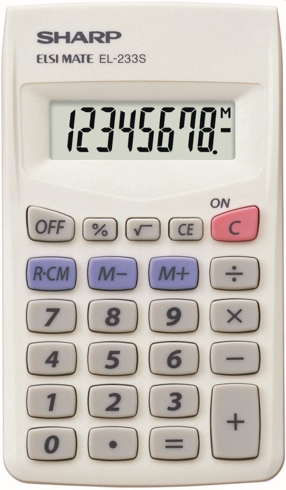 Sharp El-233sb Pocket Calculator