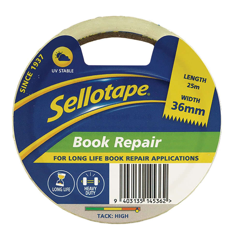Sellotape Book Repair Tape 36mm x 25m Roll