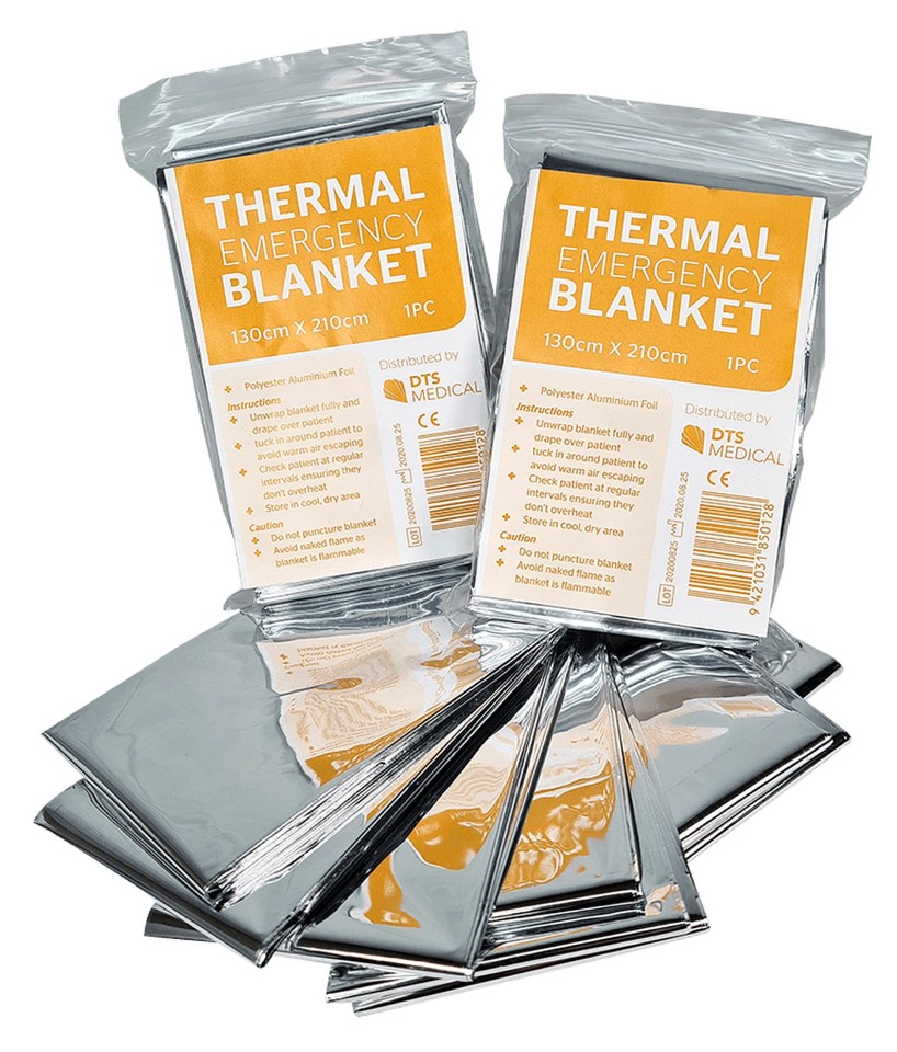 DTS Medical Survival Blanket Thermal 130x210cm Pack 2