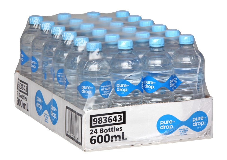 Pure Drop Triple Filtered NZ Still Water 600ml Tray 24