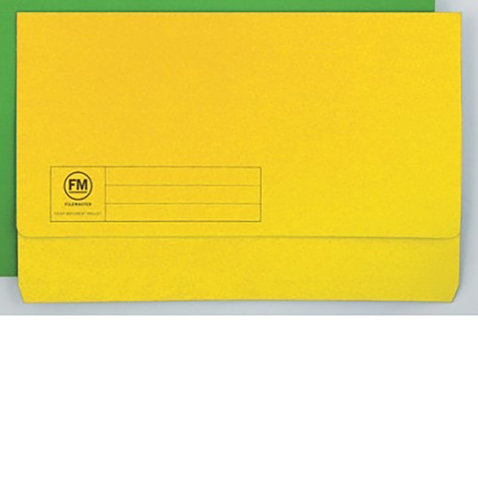 FM Document Wallet Yellow Foolscap