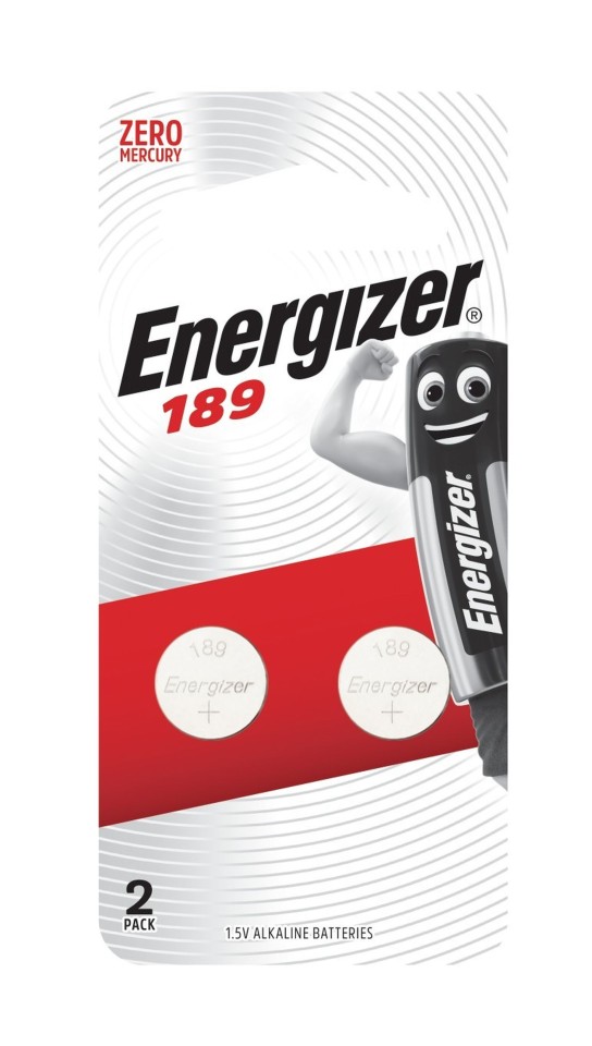 Energizer 189 Battery Miniature Alkaline 1.5V Pack 2