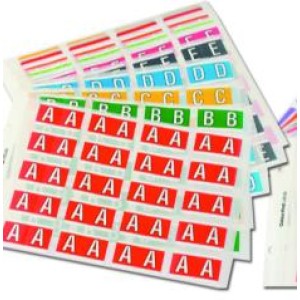 Filecorp ColourFind Lateral File Labels Alpha Letter H 25mm Sheet 40