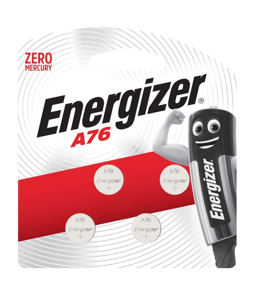 Energizer A76 Battery Miniature Alkaline 1.5V Pack 4