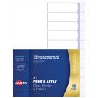 Avery IndexMaker Dividers 10 Tab A4 Clear image