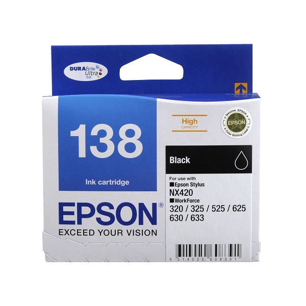Epson DURABrite Ultra Inkjet Ink Cartridge 138 Black