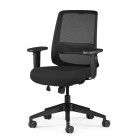 Chair Solutions Ava Mesh Synchro Task Chair Black Fabric With Arms image