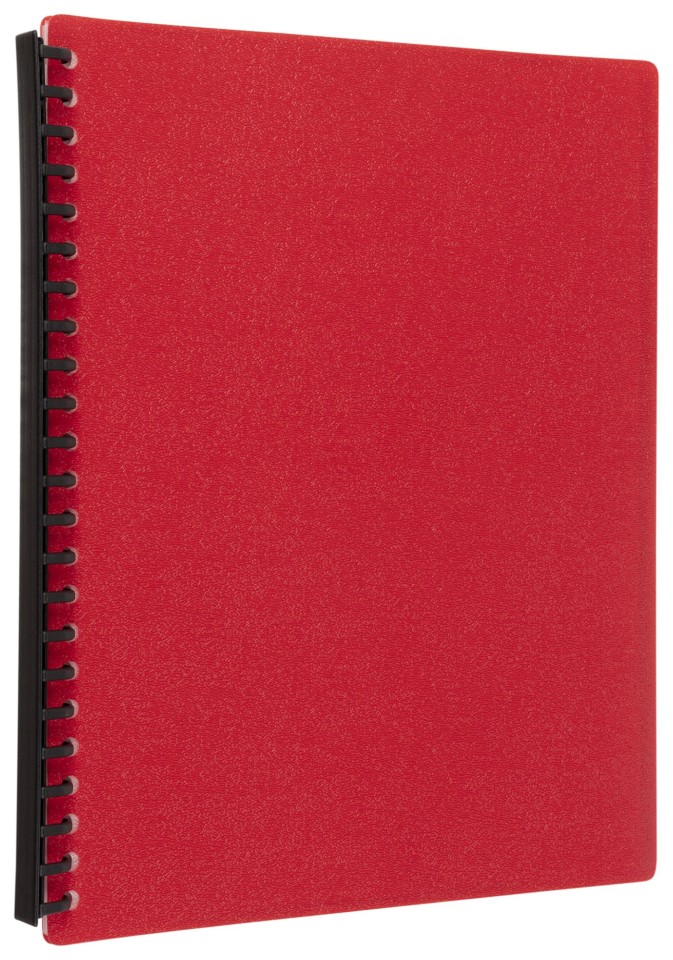 Icon Display Book Refillable A4 20 Pockets Red