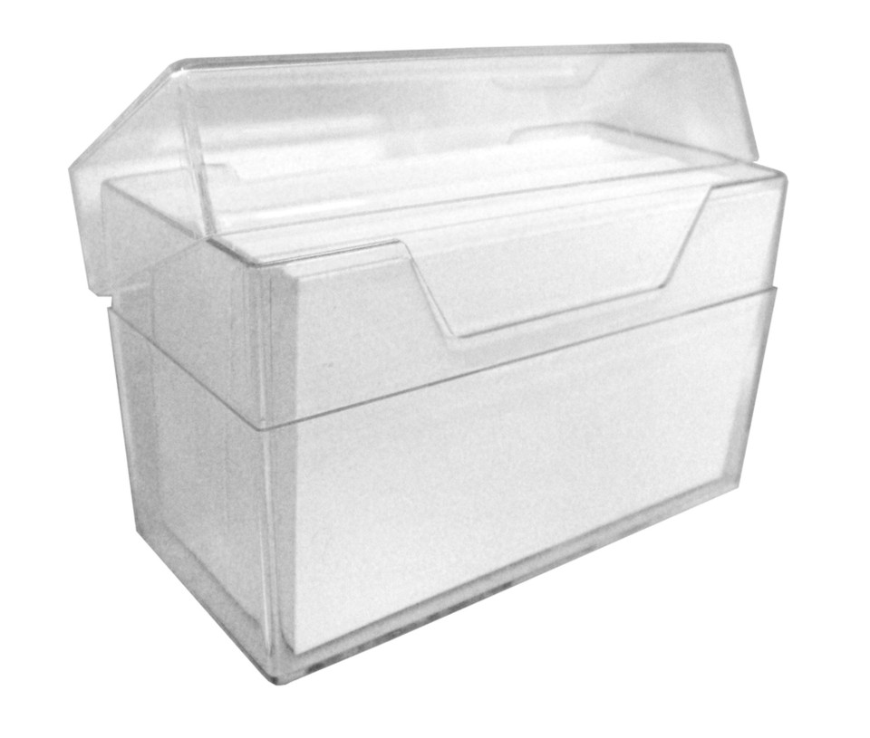 Business Card Storage Box With Lid 135 Card Capacity