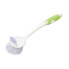 Sabco Soft Grip Round Dish Brush White and Green image