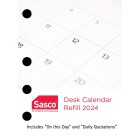 Sasco 2024 Desk Calendar Refill Side Opening image