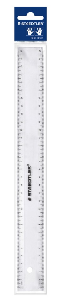 Staedtler Ruler Plastic 30cm Clear