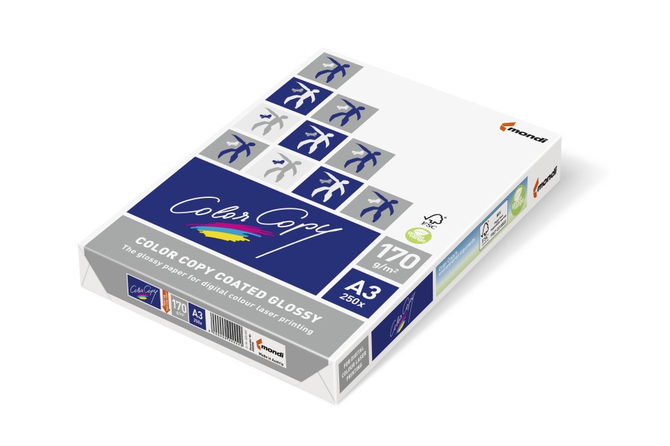 Color Copy Paper Coated Gloss 170gsm A3 Pack 250