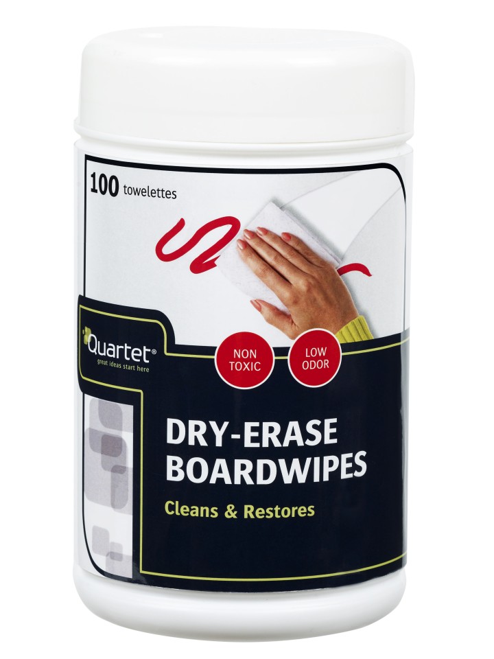 Quartet Premium Board Wipes Dry-Erase 155x146mm Pack 100