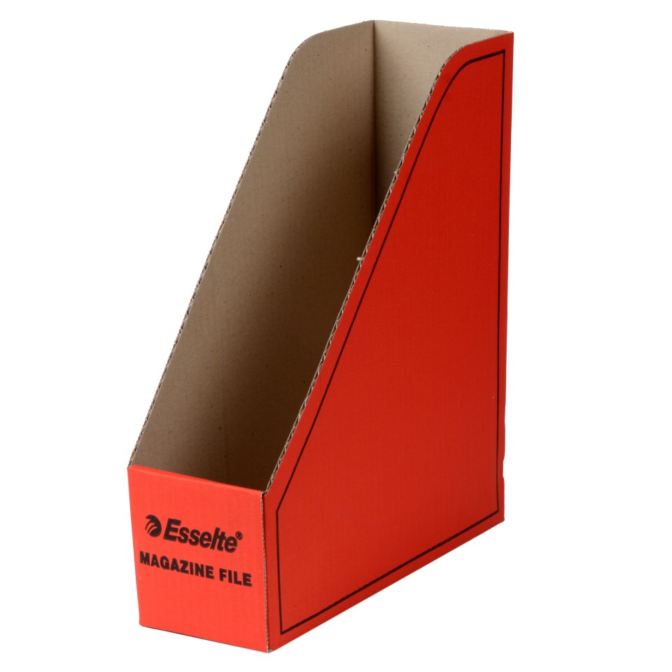 Esselte Magazine File Cardboard 100 x 265 x 330mm Red