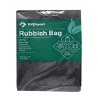 NXPlanet Rubbish Bag LDPE 240L 1500x1150mm 30mu Black Roll of 25 image