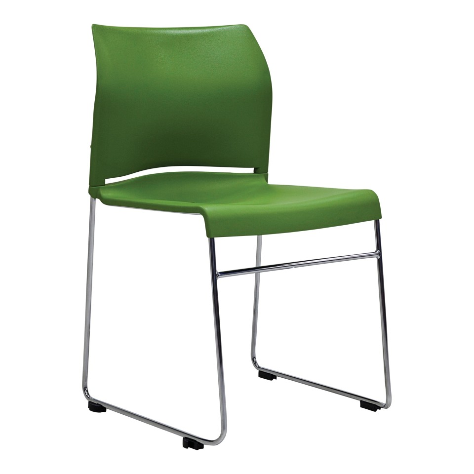 Envy Visitor Chair Sled Base Green