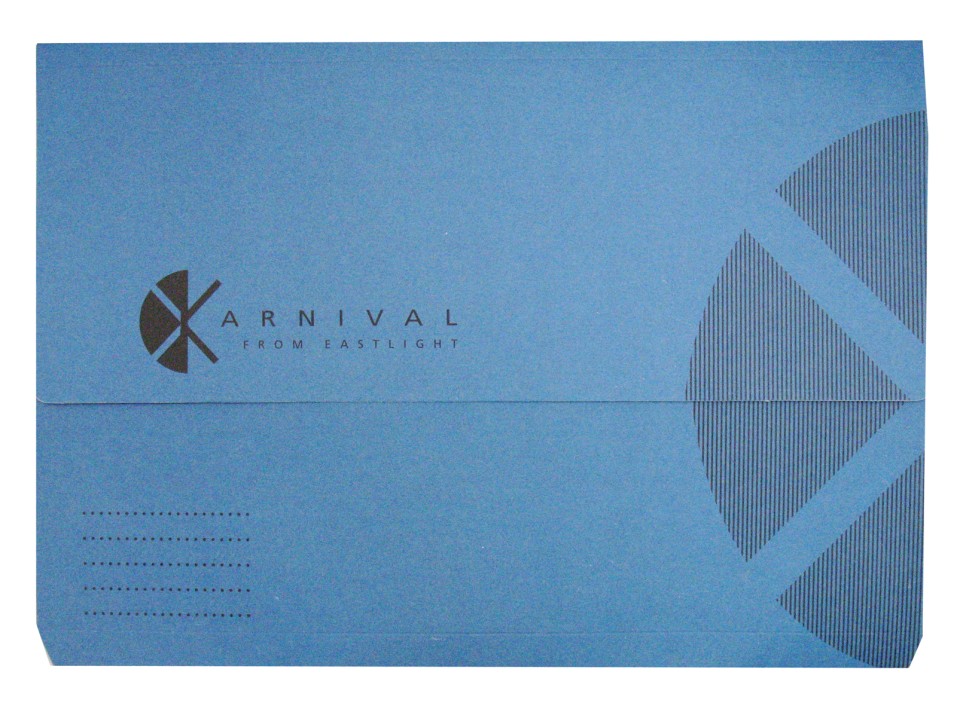 Karnival Document Wallet Foolscap Cobalt Blue