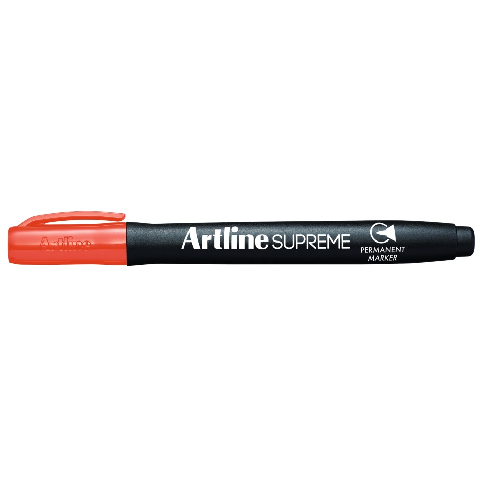 Artline Supreme Permanent Marker Bullet Tip 1.0mm Orange Box 12