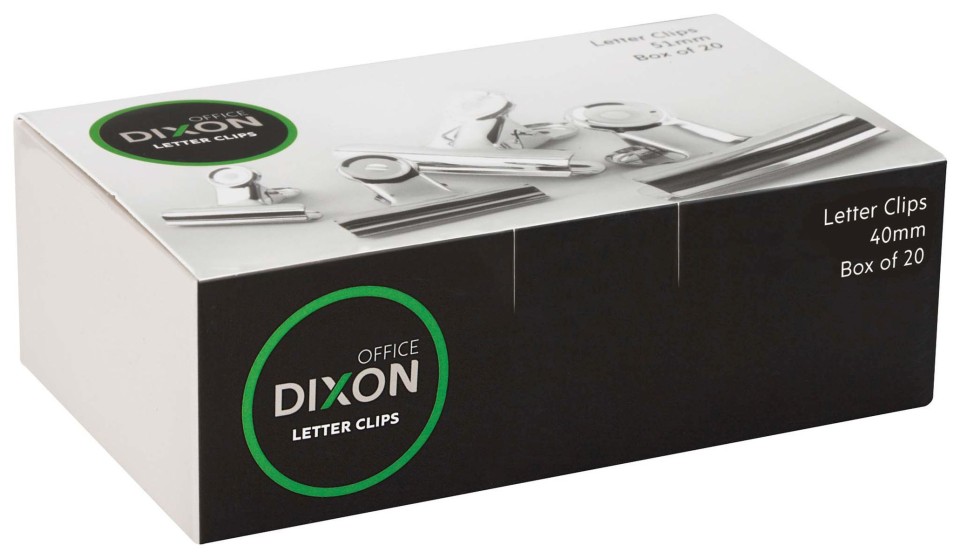 Dixon Bulldog Letter Clip 40mm Each