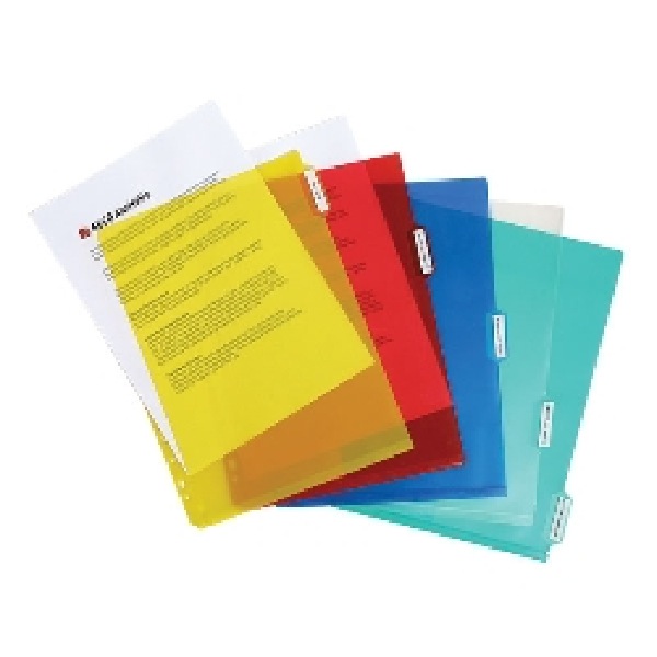 Marbig A4 Dividers Plastic 5 Pocket Coloured