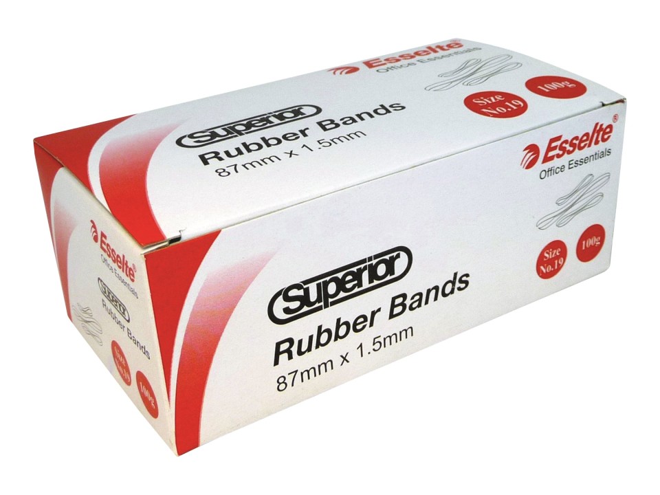 Esselte Superior Rubber Bands No. 18 37790 1.5x76mm Bag 100g