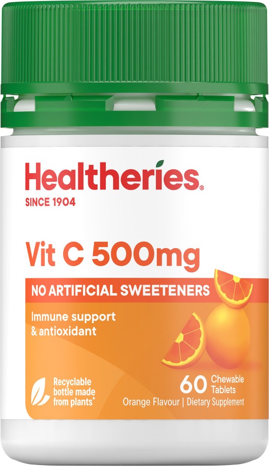 Healtheries Vit C 500mg 60 Chewable Tablets