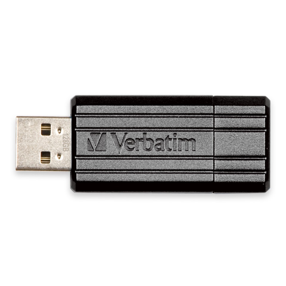 Verbatim Store'n'Go Pinstripe Flash Drive 128GB Black