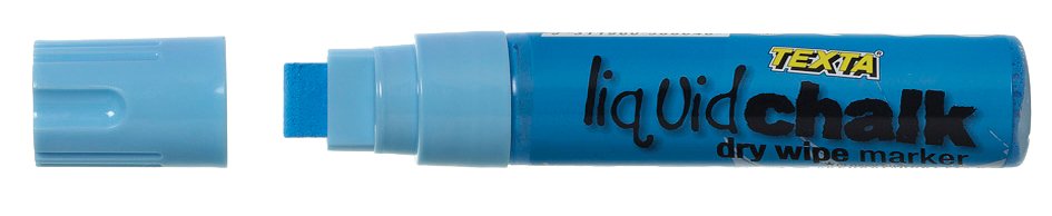 Texta Liquid Chalk Marker Dry-Wipe Jumbo Chisel Tip 15.0mm Blue