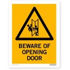 Opening Door Hazard Sign 230 x 300mm W020 image