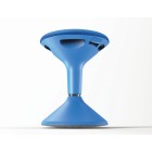 Jari Stool Blue Upholstered Seat Blue Base Height Adjustable 400mm - 500mm image