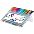 Staedtler Triplus Fineliner Pen Super Fine 0.3mm Assorted Colours Set 20 image