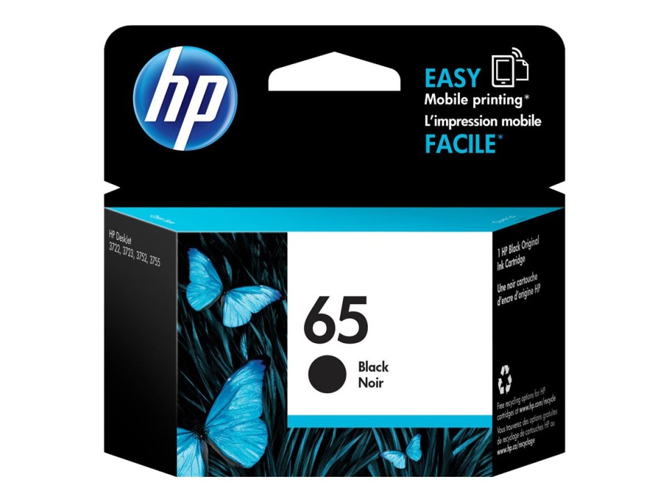 HP Inkjet Ink Cartridge 65 Black