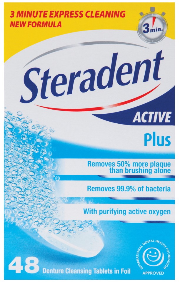 Steradent Active Plus Tablets Pack of 48