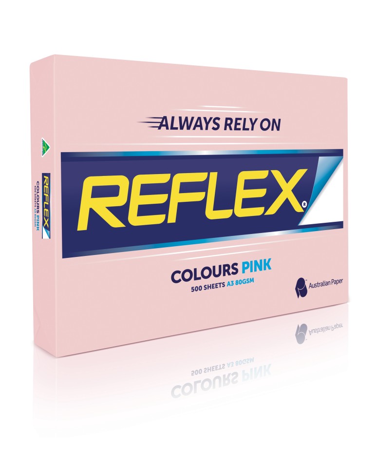 Reflex Colours Tinted Copy Paper A4 80gsm Pink Ream 500