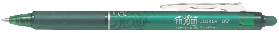 Pilot Frixion Clicker Ballpoint Pen Retractable Erasable Fine 0.7mm Green