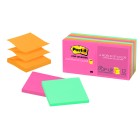 Post-it Self-Adhesive Notes R330-12AN Poptimistic/Cape Town Pop-Up 76x76mm Assorted Colours Pack 12 image