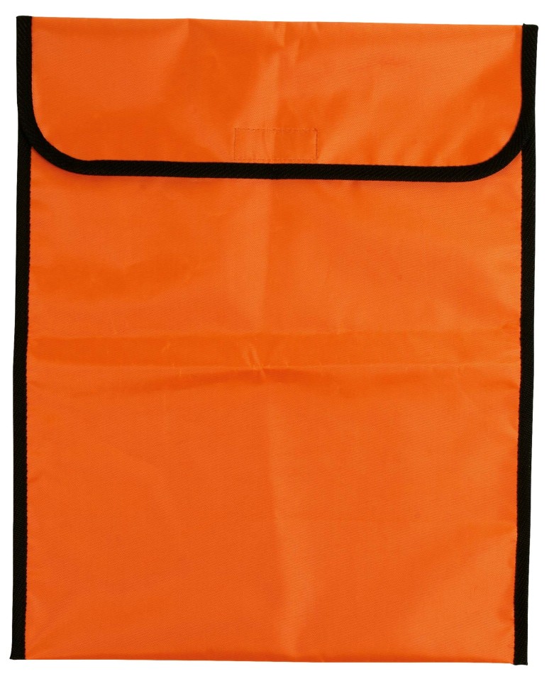 Warwick Homework Bag Fluoro Orange Large Velcro