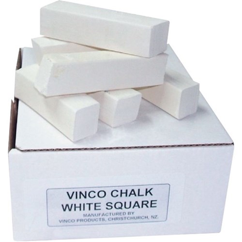 Vinco Chalk Giant Square White Pack 36