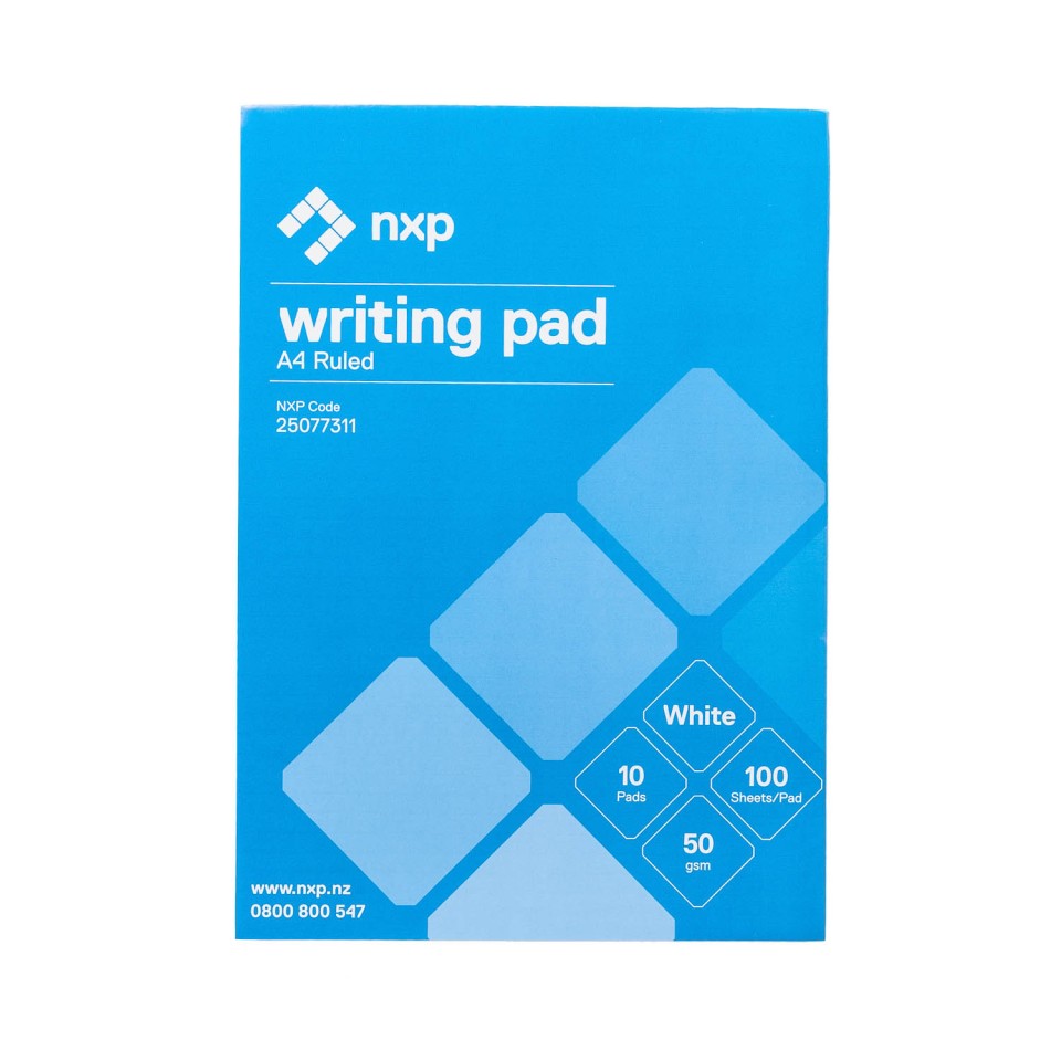 NXP Writing Pad Topless Ruled A4 100 Leaf 50gsm