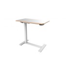 Sylex Malmo Electric Laptop Height Adjustable Desk  White Top / Timber Edge image