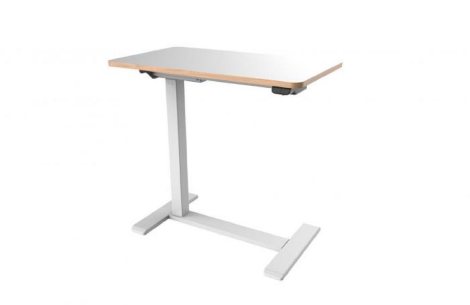 Malmo Electric Laptop Height Adjustable Desk 700Wx400Dmm White Top / Timber Edge