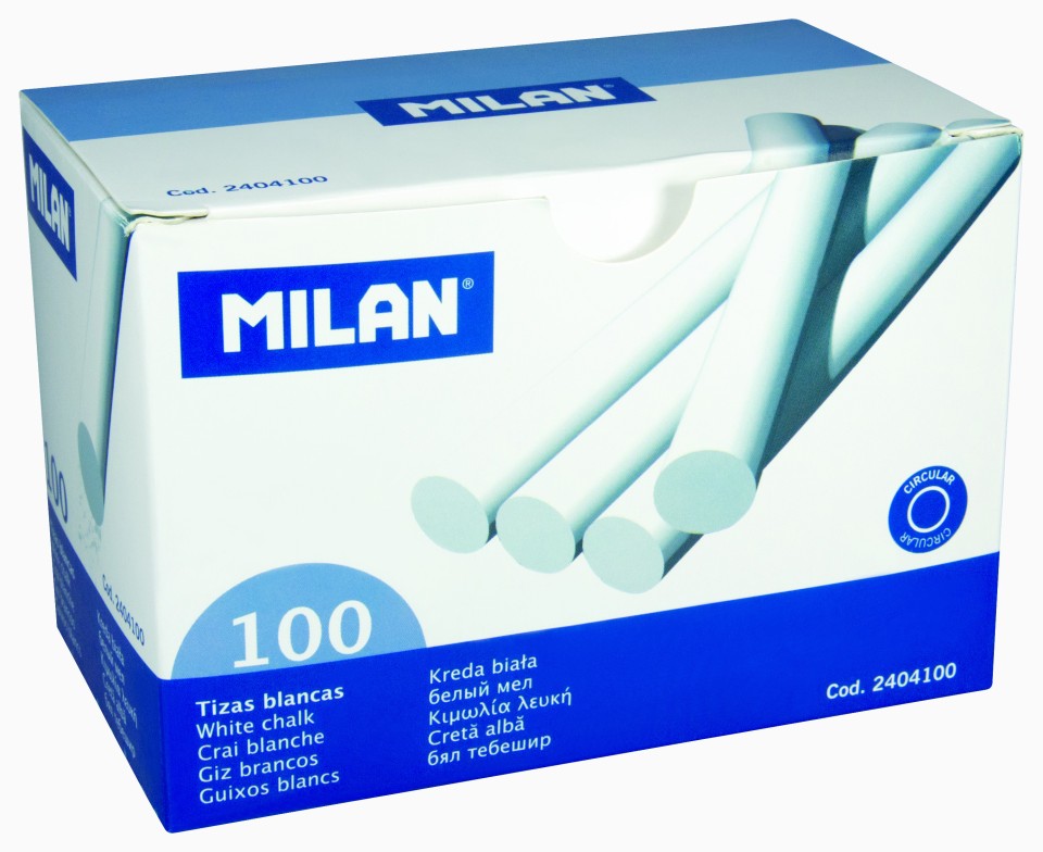 Milan Chalk Sticks White Box 100