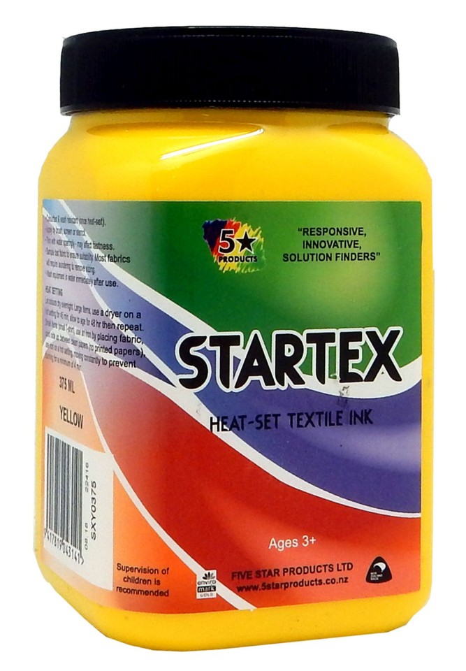 Five Star Ink Startex Textile 375ml Yellow