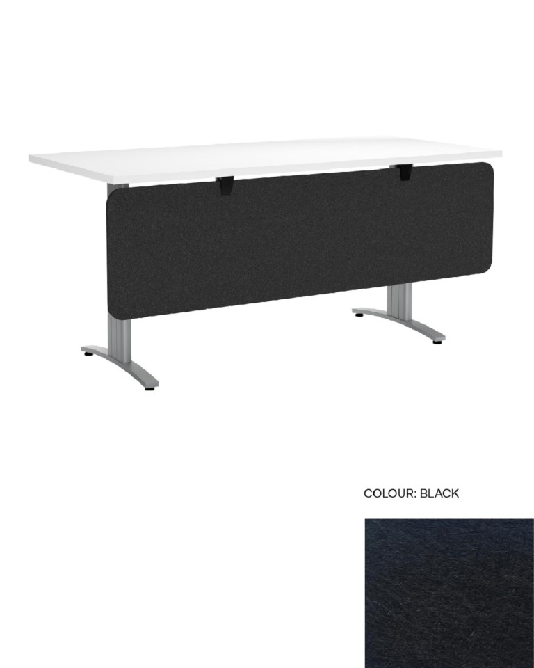 Desk Screen Below Desk 1800Wx440Hmm Black