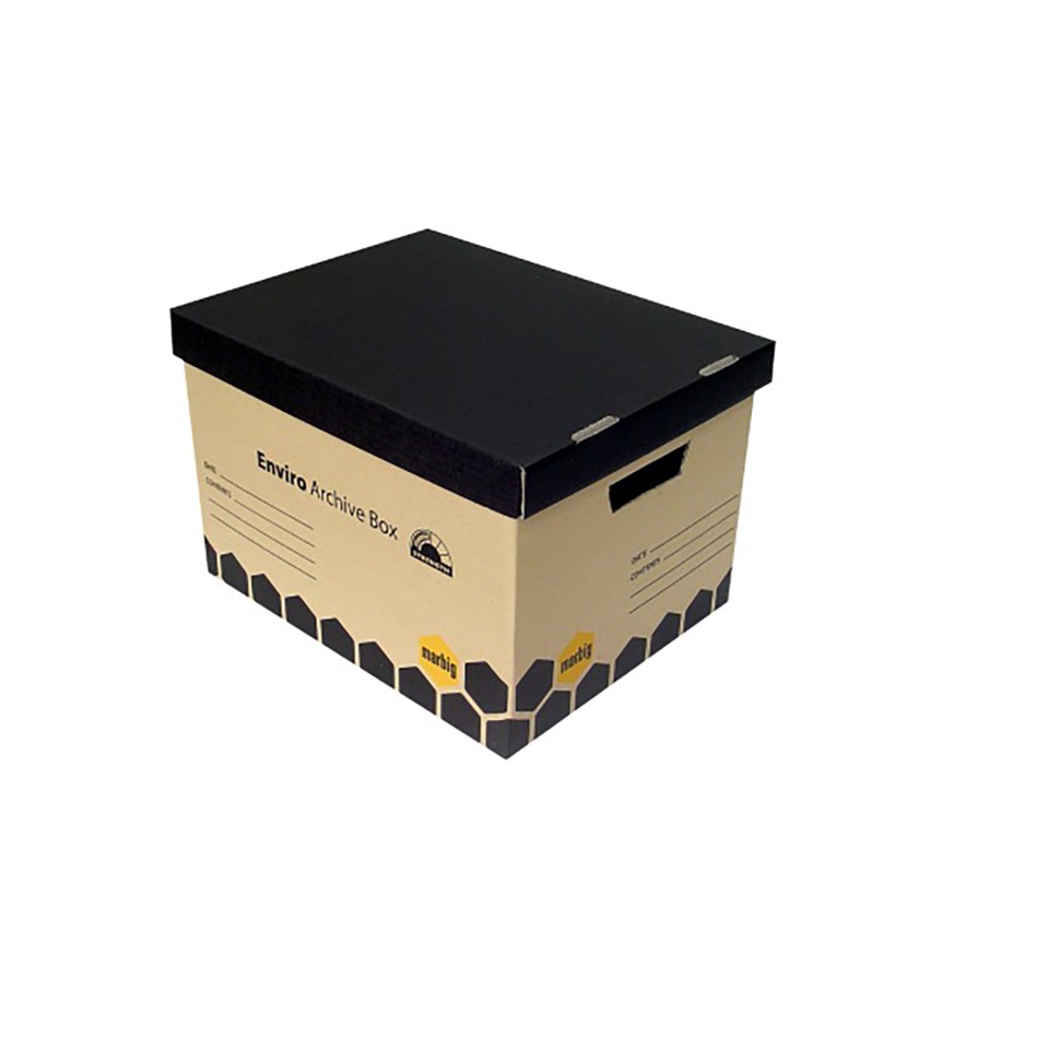 Marbig Enviro Archive Box Standard 420 x 315 x 250mm Pack 5