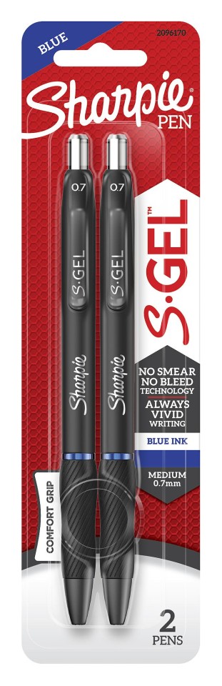 Sharpie S-gel Pens Blue 2pk