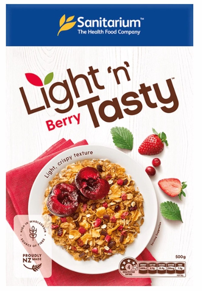Sanitarium Light N Tasty Berry Breakfast Cereal 500g