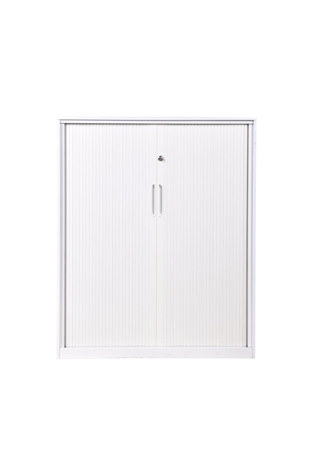Proceed Tambour 3 Adjustable Shelves Cabinet 1200Wx1200Hmm White