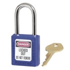 Master Lock Safety Padlock Steel Shackle Blue image
